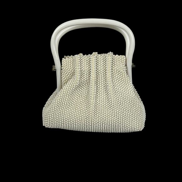 Marcus Brothers Made in Japan Beaded Ivory Bag - Picture 2 of 7